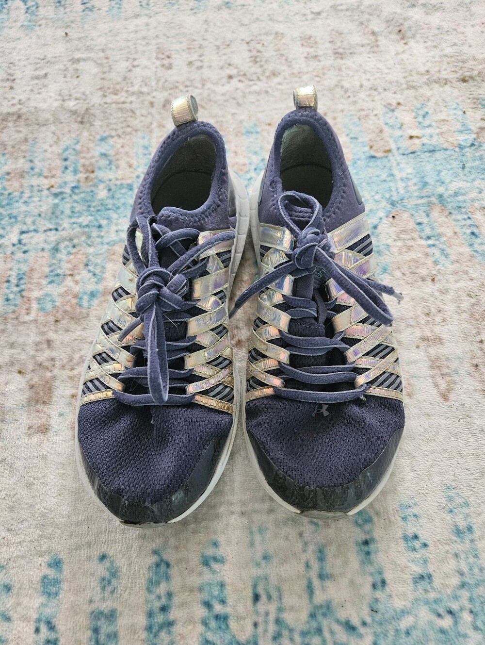 Under Armour Purple Sneakers with Iridescent Straps